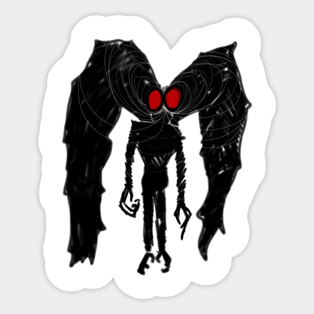 Mothmans Glare Sticker by paintchips